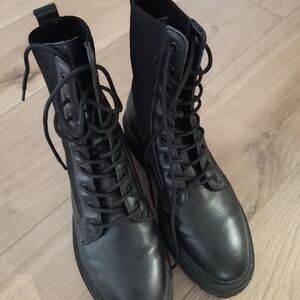 Steve Madden Black Combat Boots